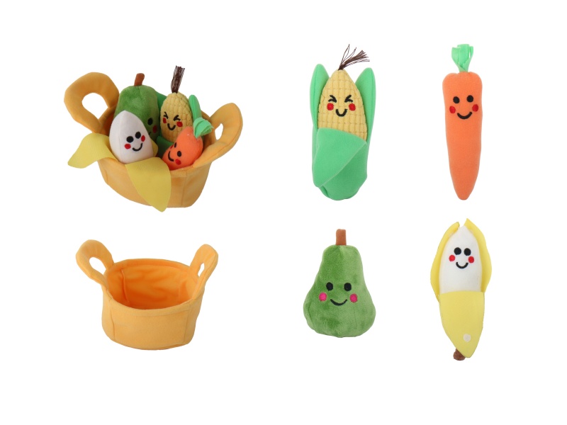 Fruits (Peeled Corn, Avocado, Peeled Banana, Carrot) 4-Piece Set