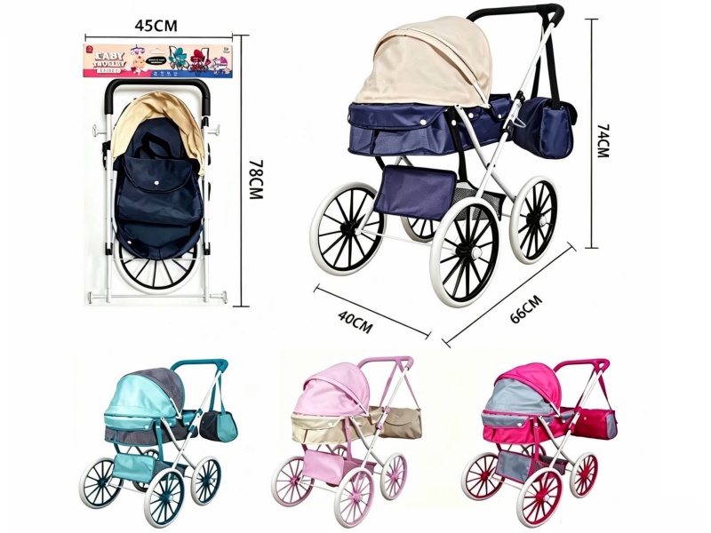Pure Oxford 600D Thick Cloth Iron Stroller Toy(Small Wheel)