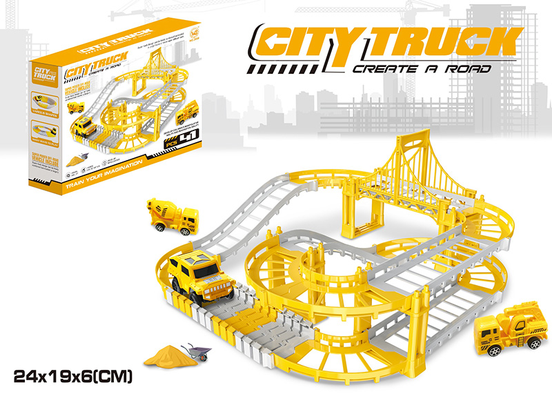 B/O Engineering Rail Car(Without Glow-In-The-Dark, 41PCS)