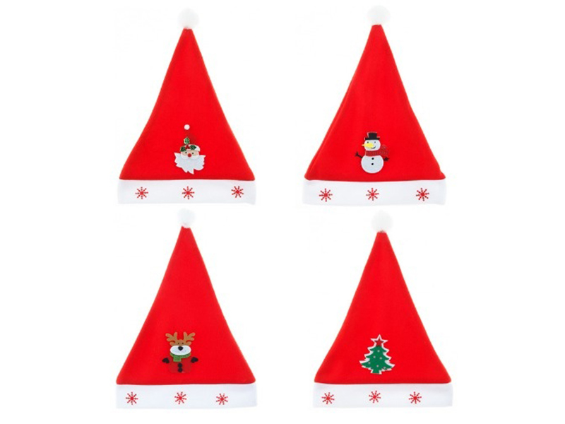 Flannelette Applique Cartoon Santa Hat