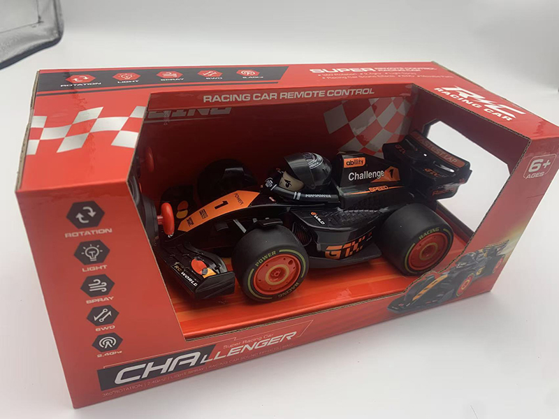 Remote Control Cartoon F1 Racing Car With Light And Music, Spray