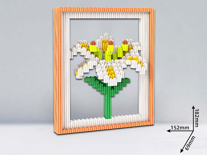 Lily Flower Photo Frame Building Blocks 1308+pcs