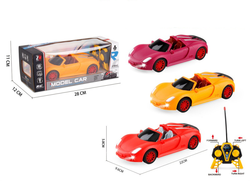 1:18 4CH Convertible Porsche Simulation: Remote Control Car With Headlights