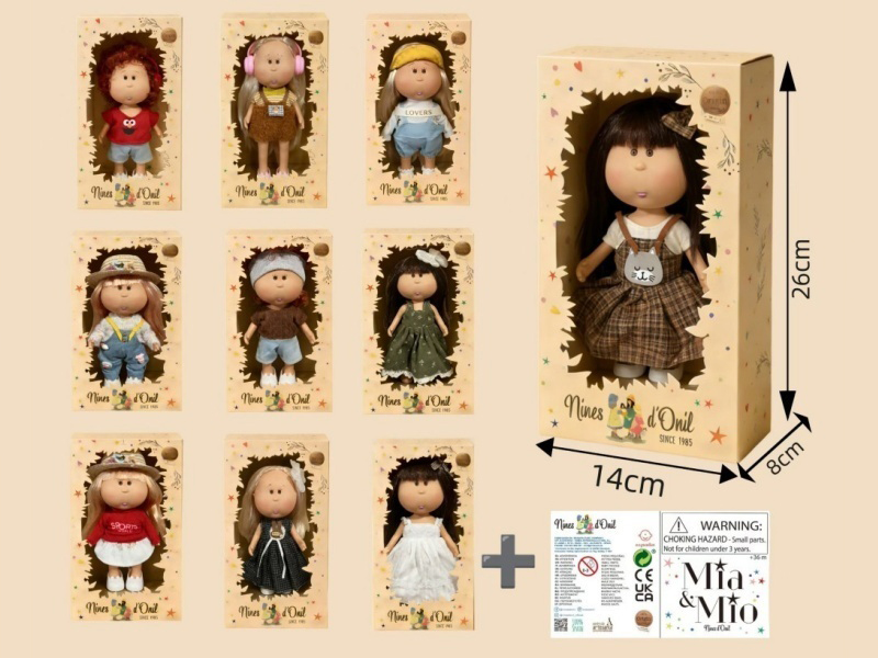 10-Inch 5-Joint Pvc Vinyl 3D Eye Plush Clothing Spanish Mia Potato Doll