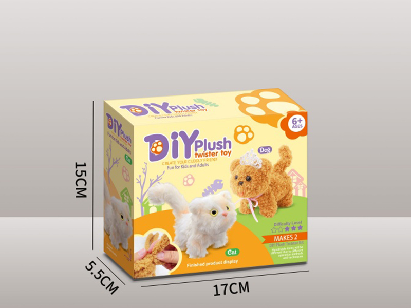 Diy Twisty Stick - Cat And Dog Color Box Set