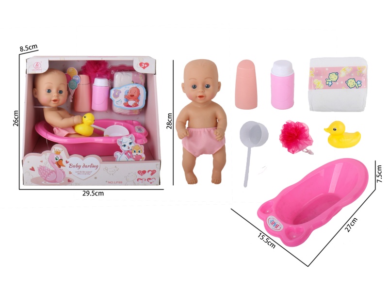 11-Inch Full-Body Rubber Bathing Doll