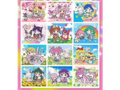 Meilao Childhood Cartoon Animation Handmade Diy Frame Diamond Painting 27X33
