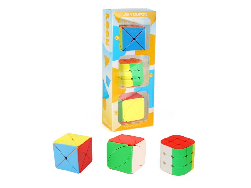 Eight-Axis Rubik'S Cube + 3X3 Cylindrical Rubik'S Cube + Maple Leaf Rubik'S Cube
