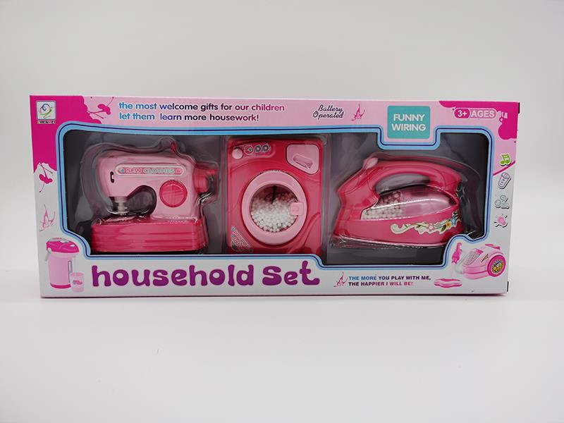 Electric Iron + Washing Machine + Sewing Machine