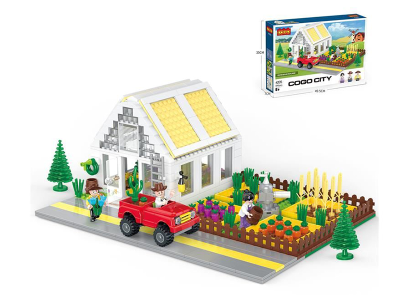Farm Series Building Blocks - Garden Greenhouse 590PCS
