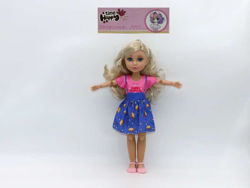 12-Inch 15-Joint Brown Doll