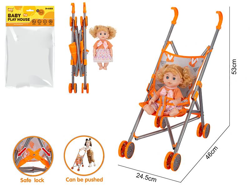 Baby Stroller(Iron) + Doll