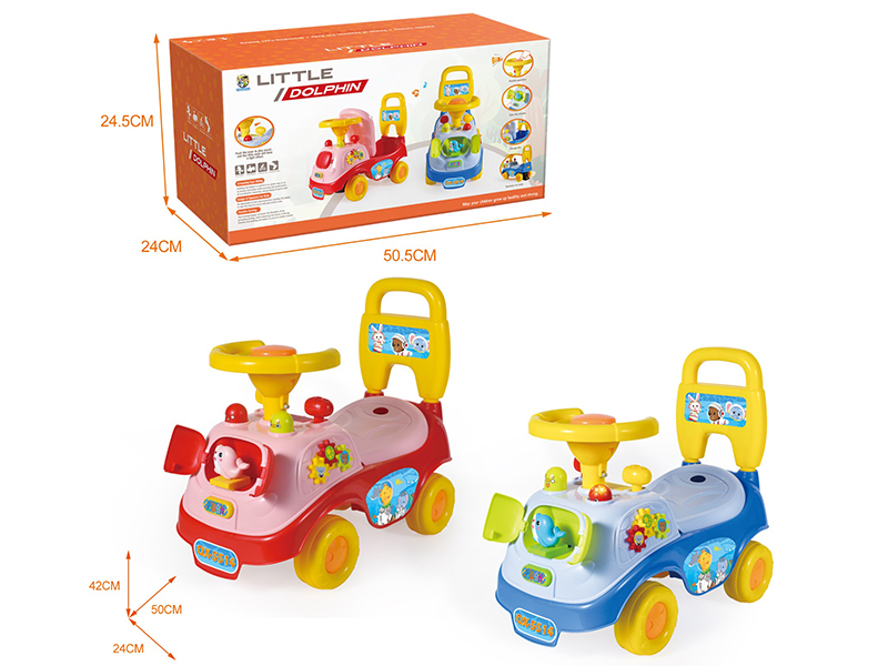 Dolphin Children's Scooter(Steering Wheel With BB Whistle)With Music