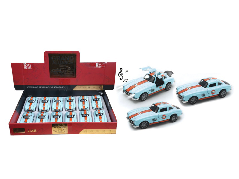 1:36 Huili Alloy Car Model - Classic Car E300 With Lights And Music Bay Edition (12 Pieces/Display Box)