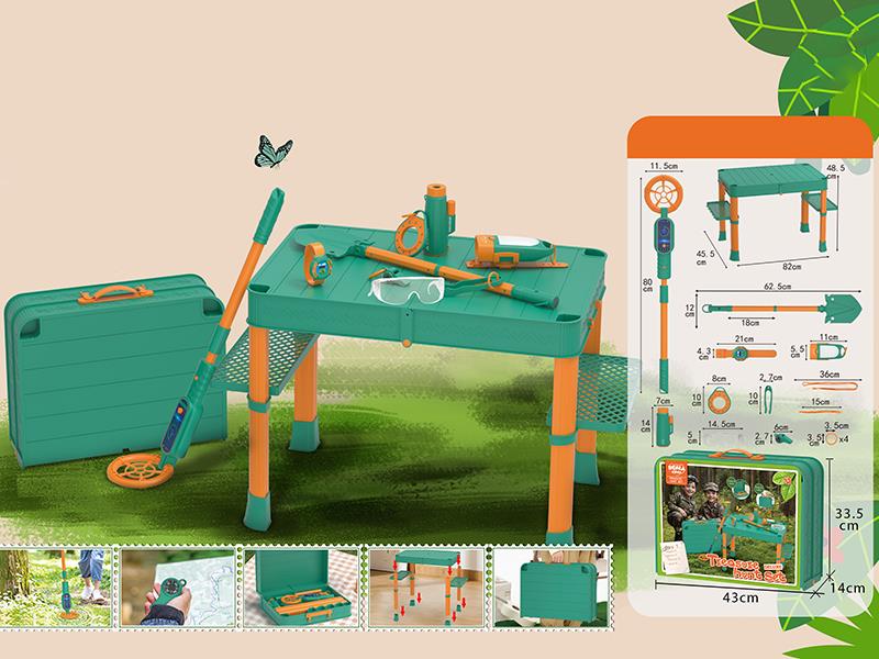 Portable Storage Table Outdoor Treasure Hunt Set