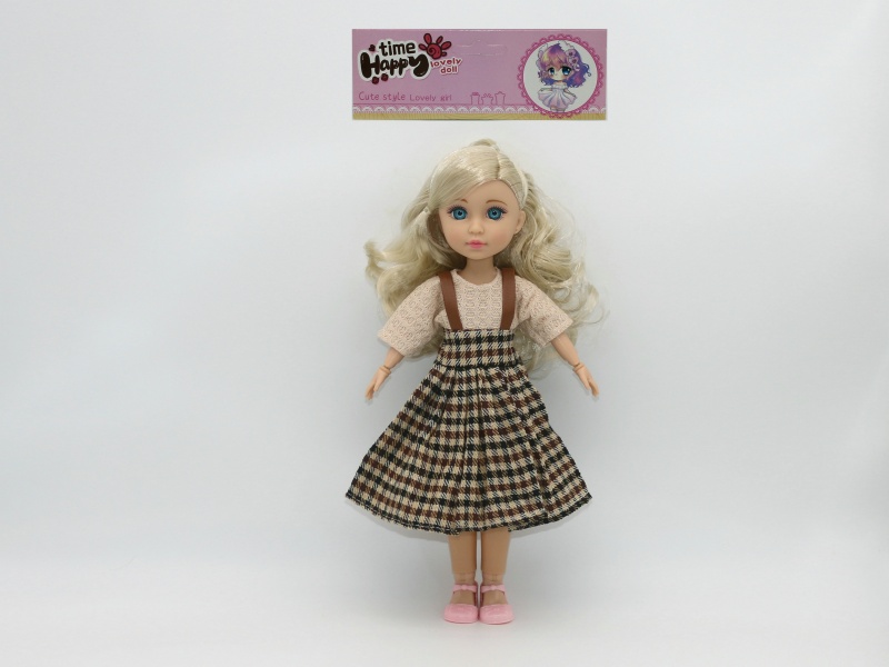 12-Inch 15-Joint Brown Doll