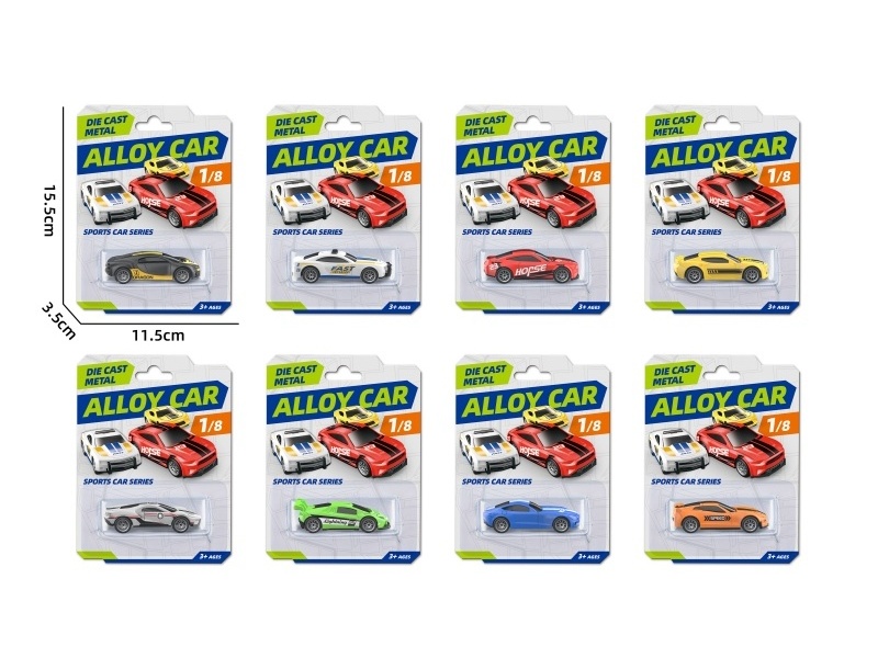 1:64 Force Alloy Car (8 Models Mixed)
