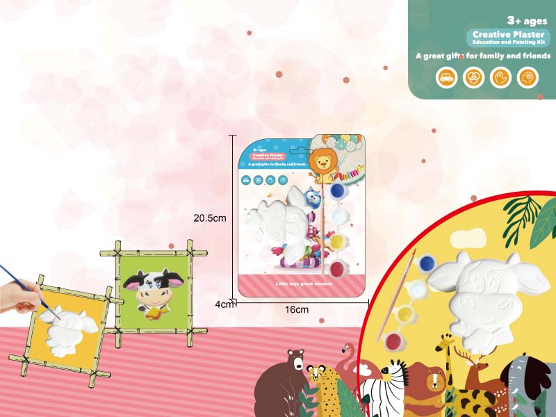 Gypsum Painted Animal Single-Piece Set - Cow