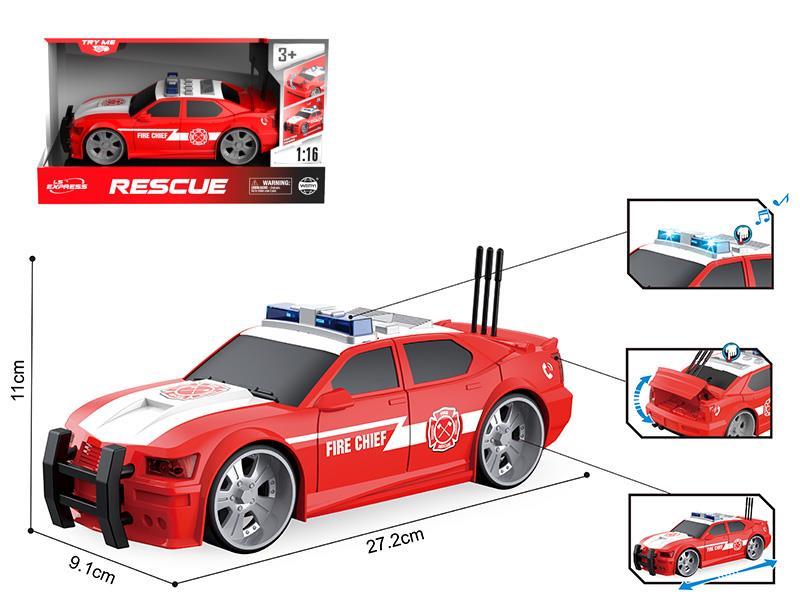1:16 Friction Police Car(Light & Sound)
