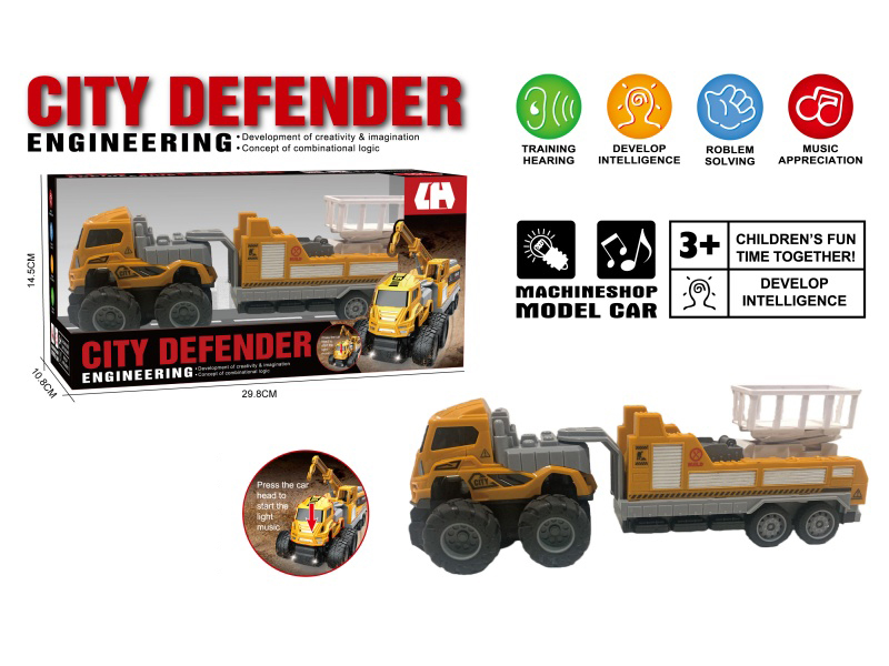 1:16 Friction Engineering Aerial Lift Truck With Sound And Lights