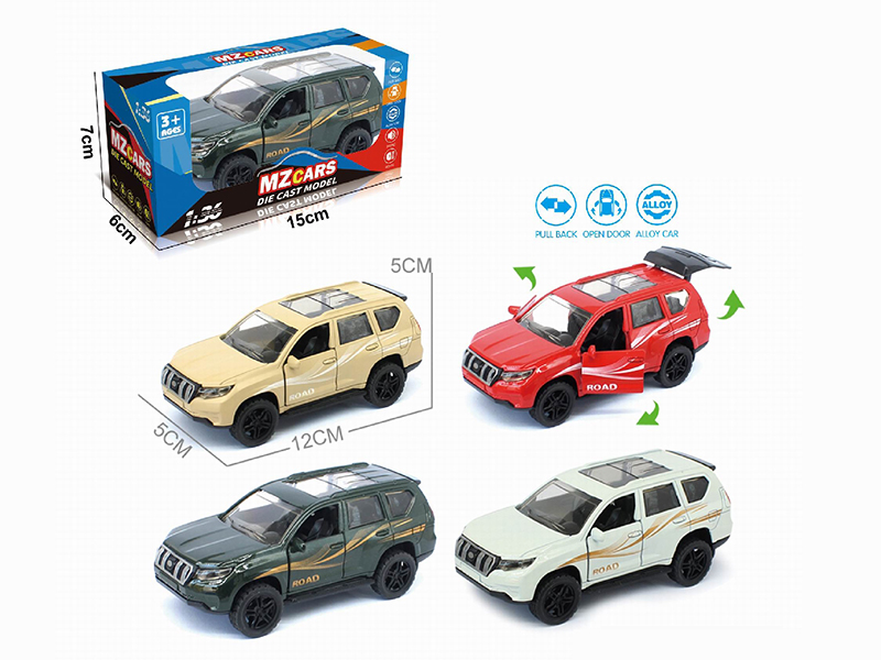 1:36 Pull Back Alloy Off-Road Vehicle(3 Doors Can Open)