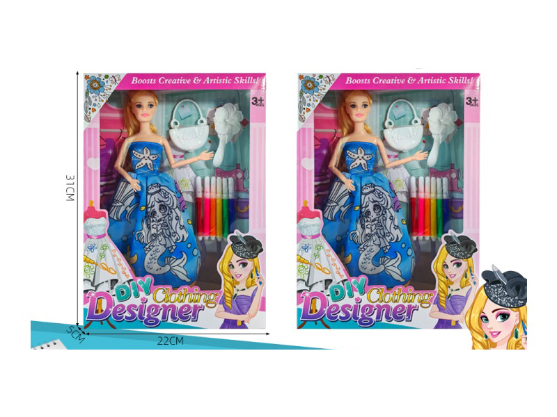 Diy Colored Graffiti Clothes Doll