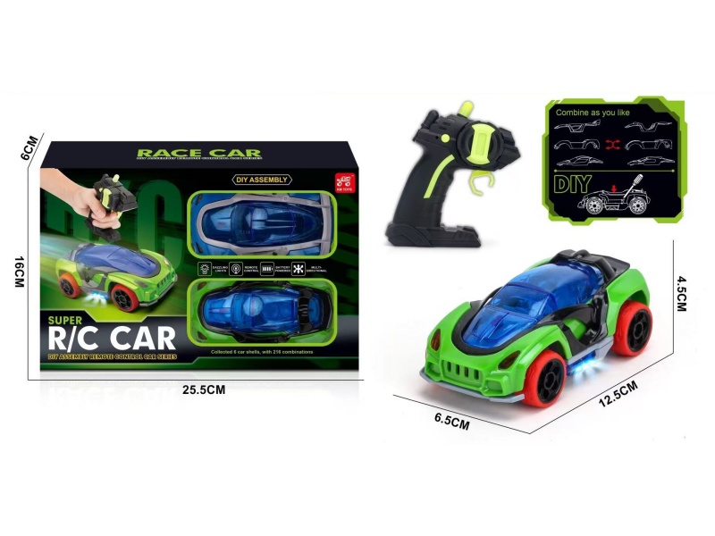 Diy Four-Way Assembly Remote Control Car 1:32+ With A Car Shell And A Screwdriver