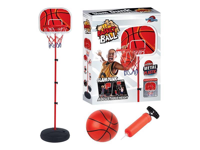 1.5M Liftable Baketball Stand(Iron Hoop, Iron Tube, 18CM Ball, Pump)