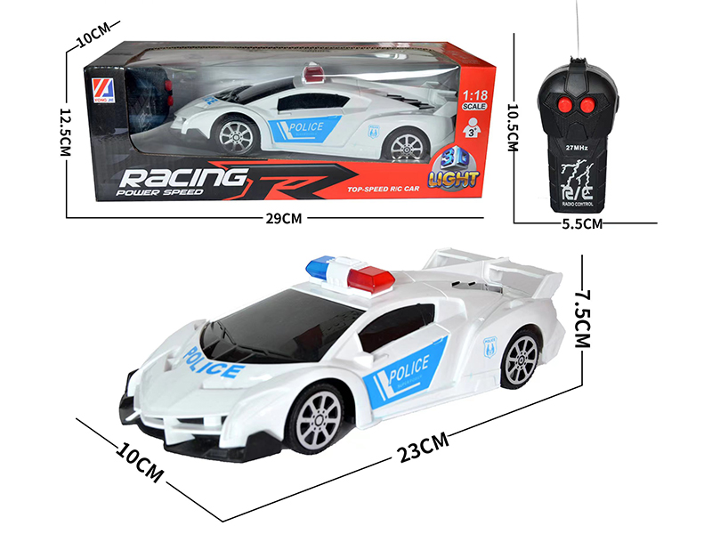 1:18  2-Channel Remote Control Lamborghini Police Car With 3D Lights