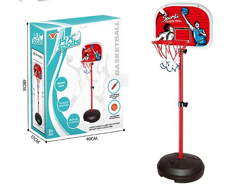 Upright basketball play set toy