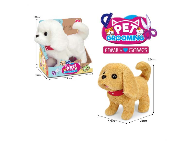 B/O Plush Big Dog In Two Colors