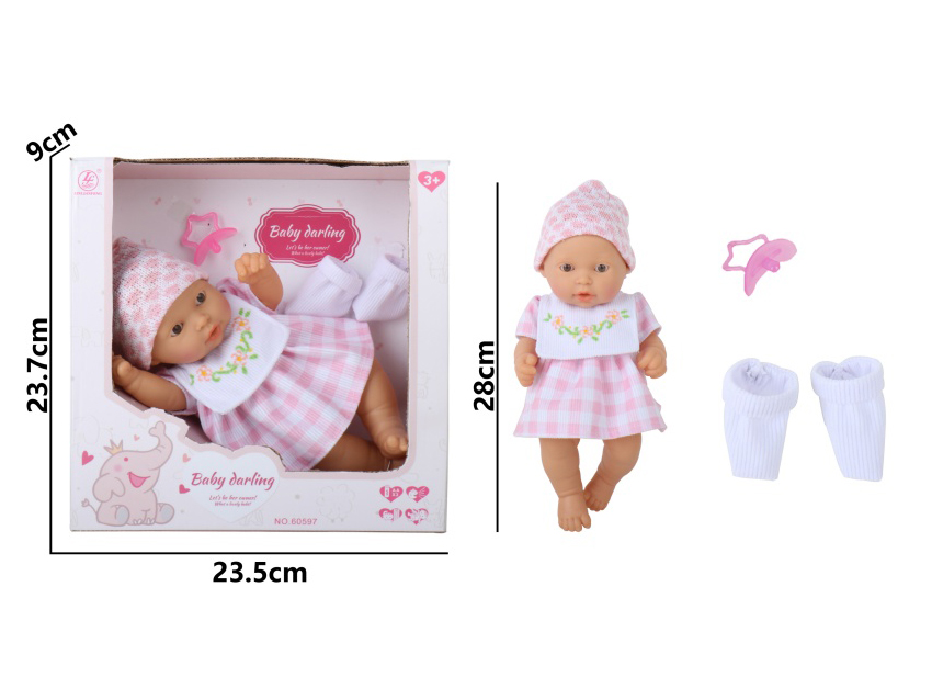 11-Inch Full-Body Rubber Girl Doll (With Female Features) Accessories