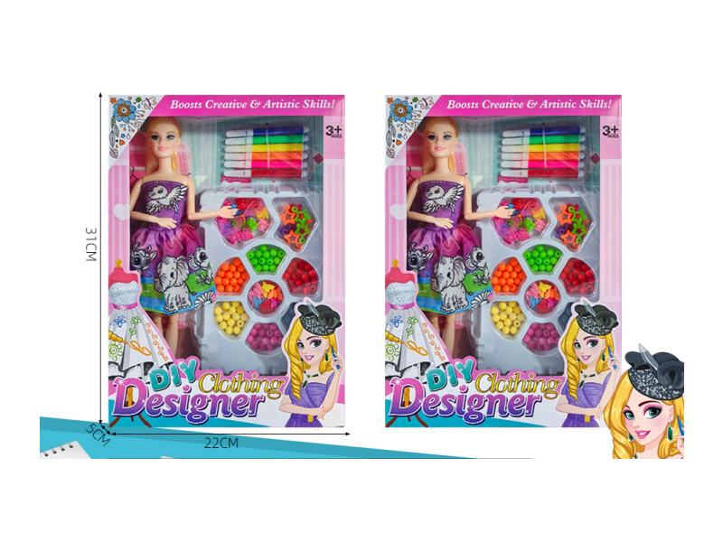 Diy Colored Graffiti Clothes Doll