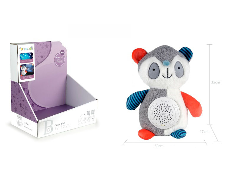 12-Key Soothing Projection Plush (Raccoon)