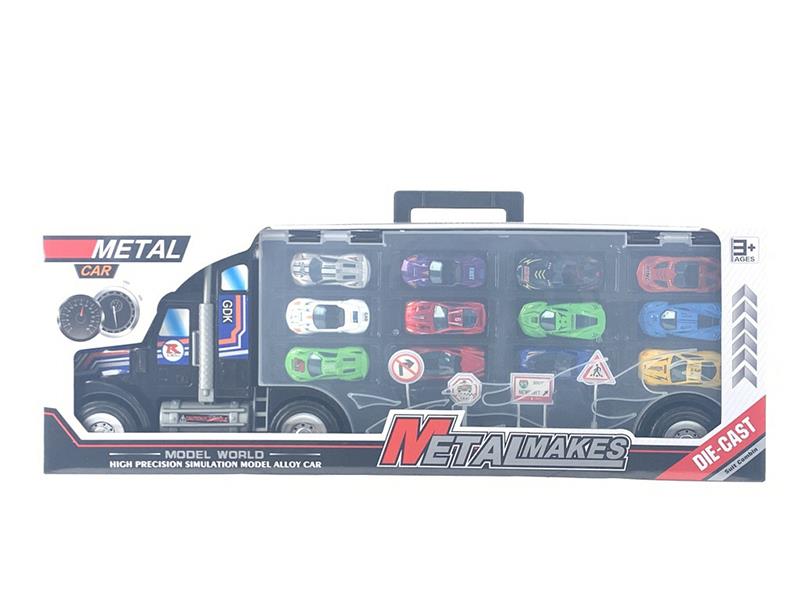 Storage Container Truck With 24 Alloy Cars, 8 Guidepost