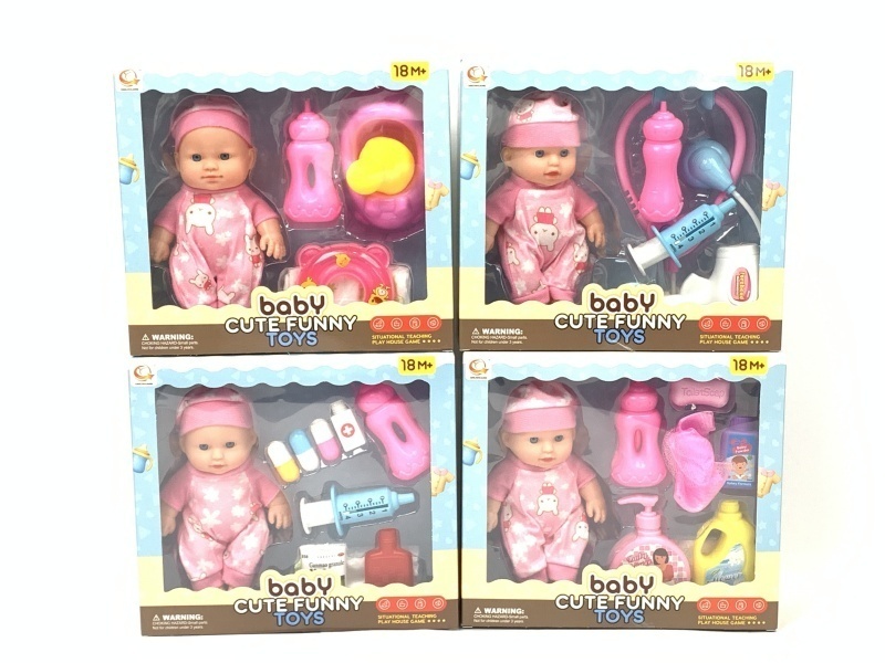 Four Mixed Sets Of 8-Inch Plush Toys With Ic