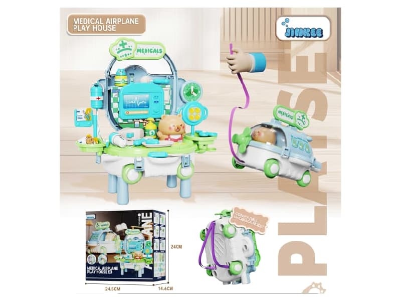 Mini-Airplane Pretend Play Medical Treatment Set