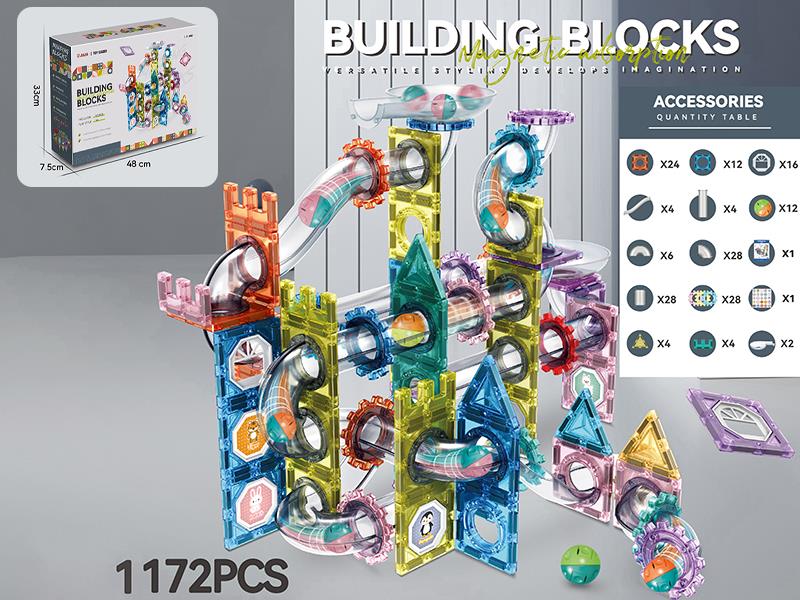 Roll Ball Track Magnetic Building Blocks 172pcs