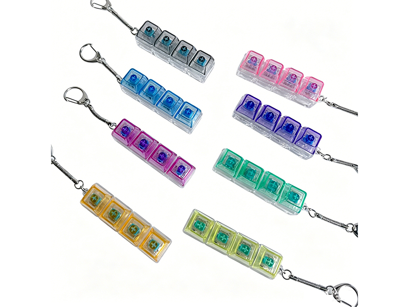 4-Key (PC Keycap) Keyboard Keychain - With Light