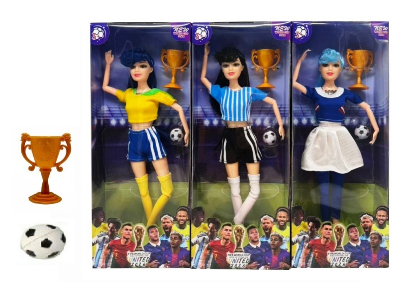 11.5-Inch 13-Joint Solid World Cup Female Star Football With A Football Blister Cover And Trophy