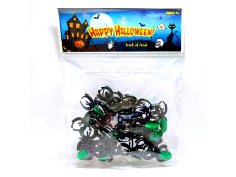 All Hallowed Gem Spider Ring, 24Pcs