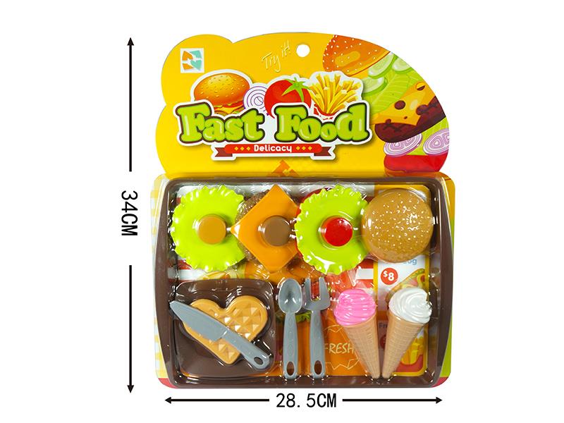 Hamburger Ice Cream Waffle Set