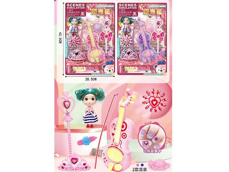 Violin + Girl Adornment Toys