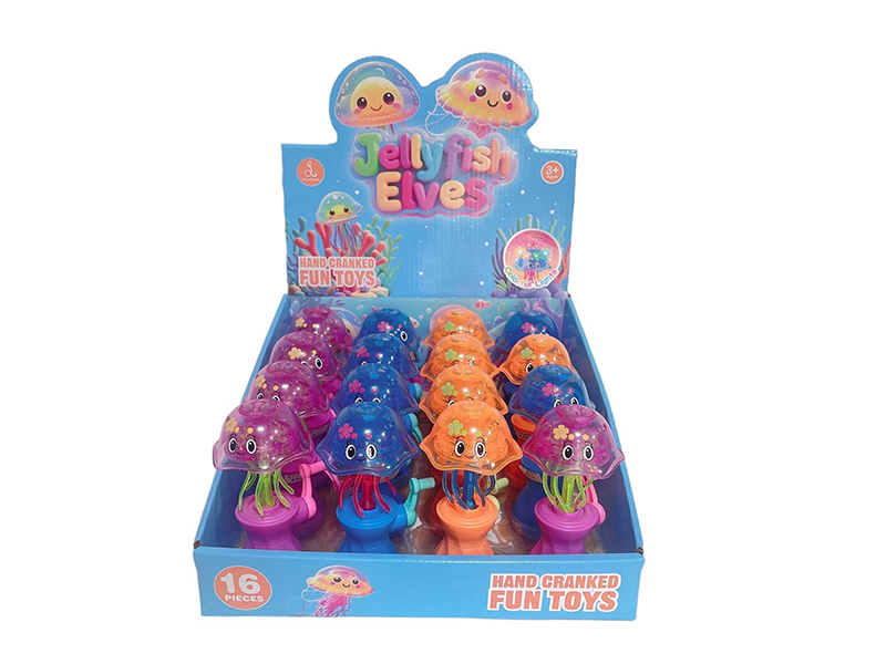 Jelly Fish Elves Hand Cranked Fun Toy 16pcs/Box