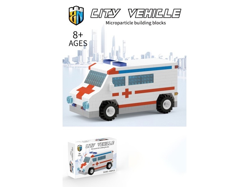 458 PCS Of Medical Rescue Building Block Carts
