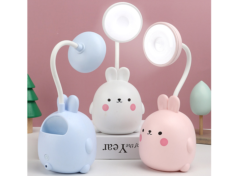 Cute Rabbit Pen Holder Desk Lamp