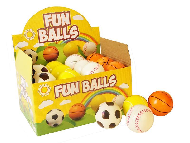 6.3cm Football, Basketball, Baseball PU Balls 24pcs