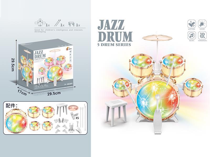 Large Size Drum Set With Colorful Lights