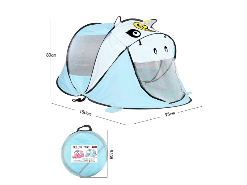 Blue Unicorn - Children's Tent Tunnel Ocean Ball Pool