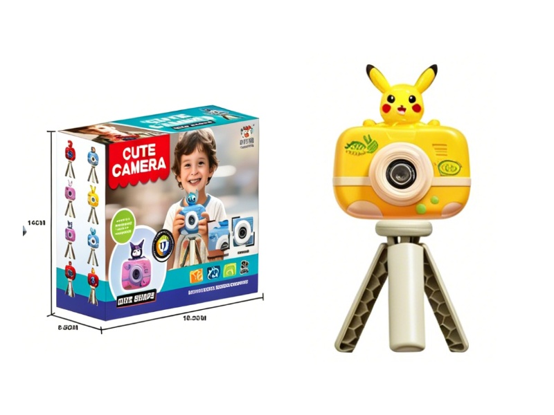 Children'S Camera Can Take Photos, Record Videos And Play Games (In Pikachu Shape).